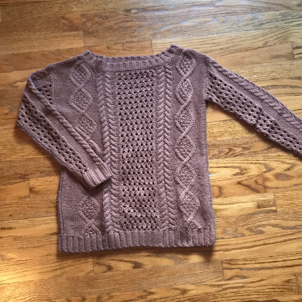 Brown Crochet Sweater